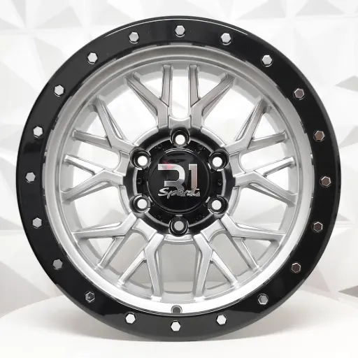 [157639] RIN 15X8 6-139.7 R1 SPORT LP125 GREY+BLACK LIP CHROME RIVETS ET-10 CB110